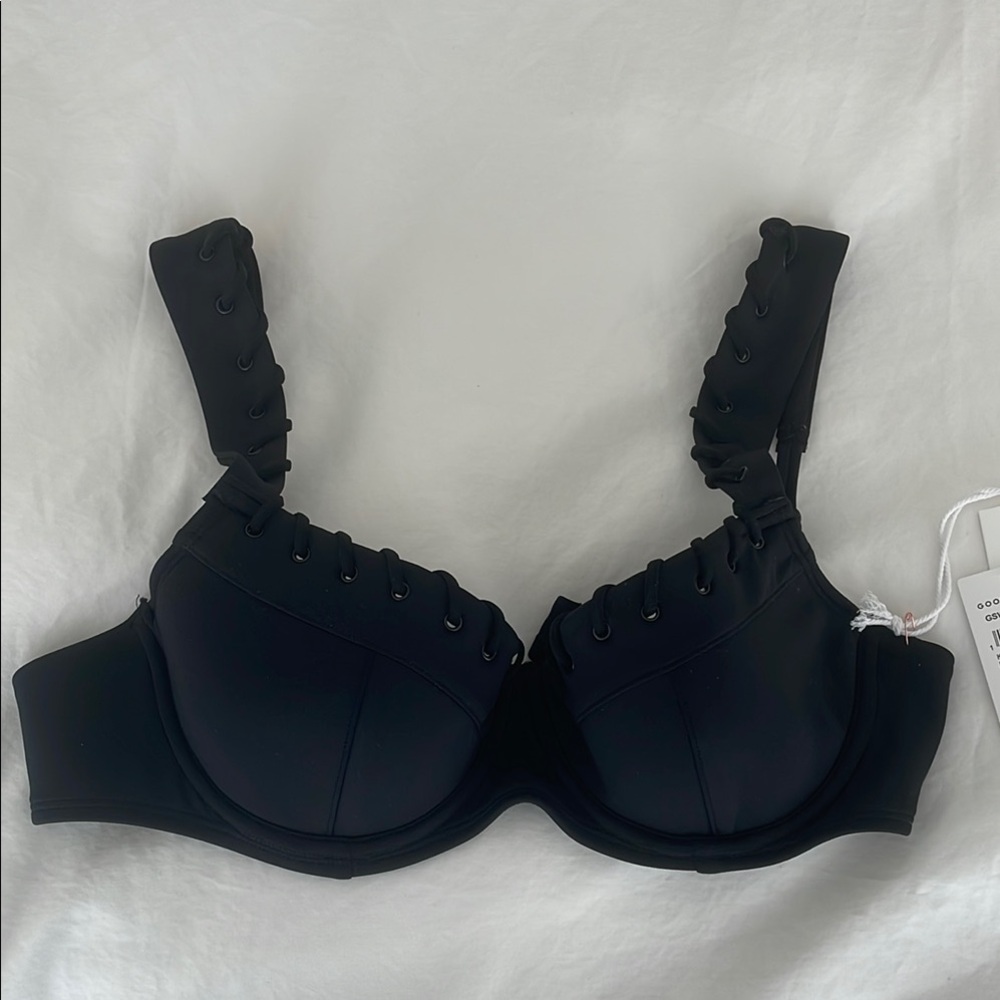 NWT Good American Whip Stitch Balconette Bikini Top